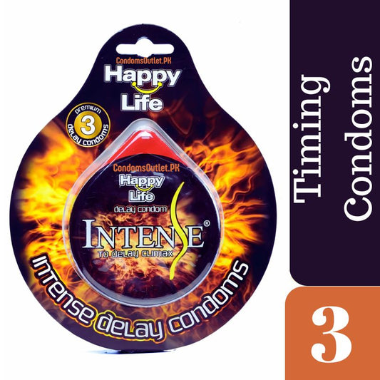 Happy Life Intense Delay Condoms 3s in Islamabad - CondomsOutlet.Pk