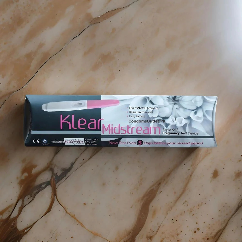 Buy Klear Midstream Rapid Self Pregnancy Testing Kit in Lahore - CondomsOutlet.Pk