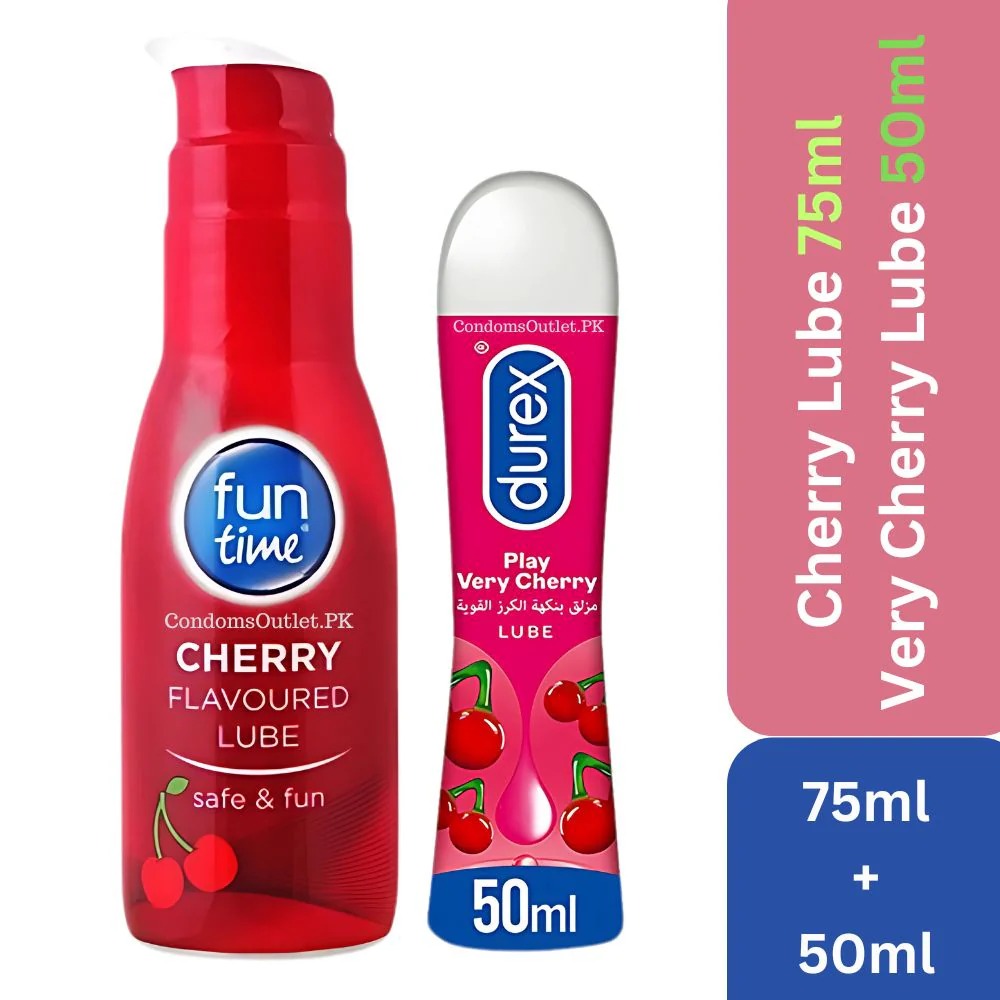 Funtime Cherry + Durex Very Cherry Lube Bundle Islamabad - CondomsOutlet.Pk
