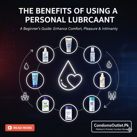 A collection of different types of personal lubricant bottles available in Pakistan.