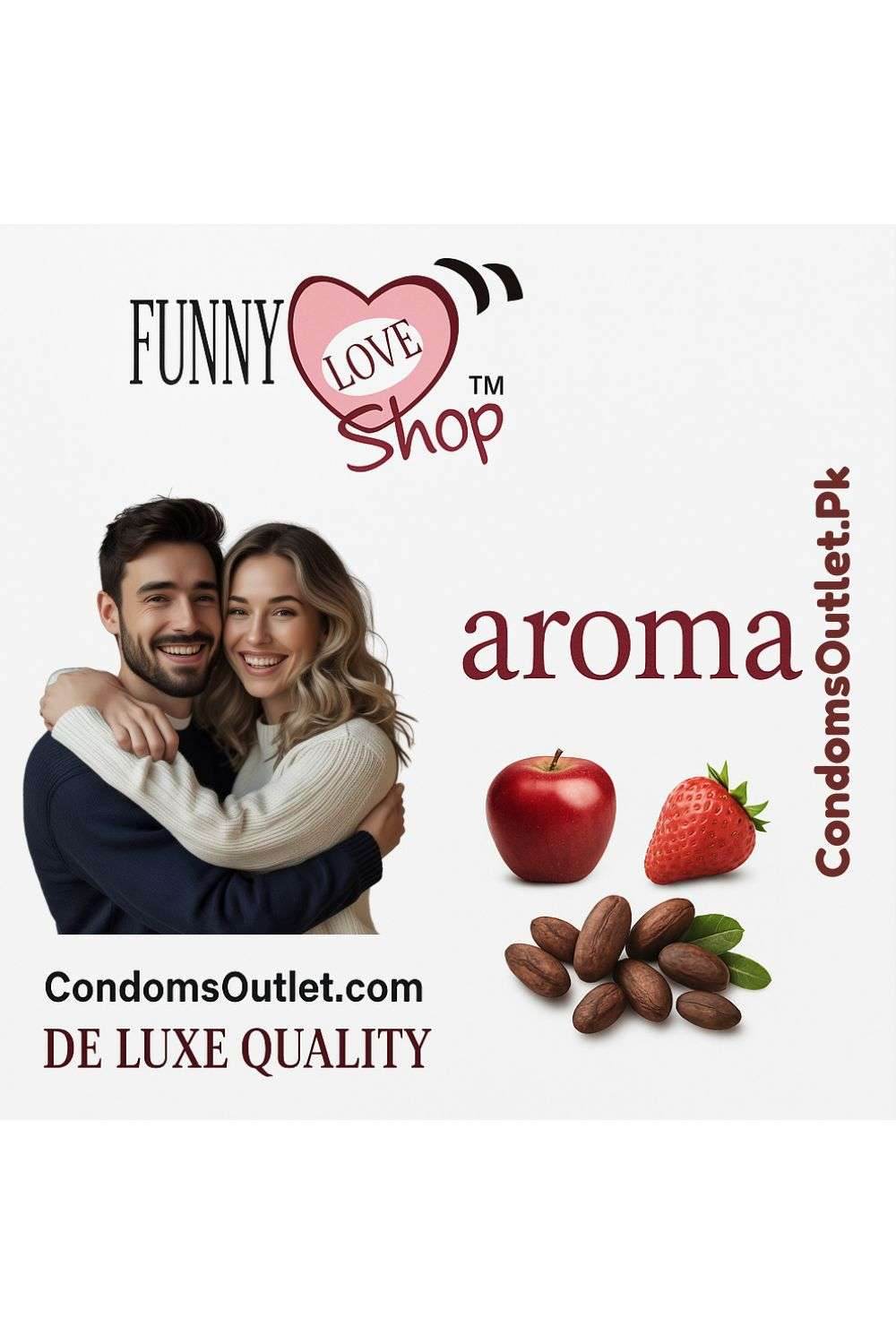 Aroma Flavored Condoms - 3 Pack - Apple, Mint & Strawberry Variety
