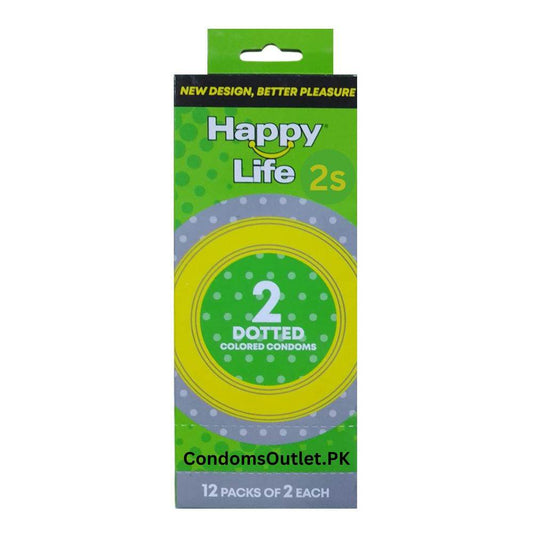 Happy Life Dotted Condoms (24 Pack) – Intense Stimulation