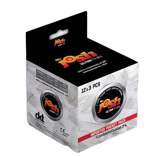 Josh Ultra Thin Condoms - 36 Pack - Natural Feel & High Sensitivity