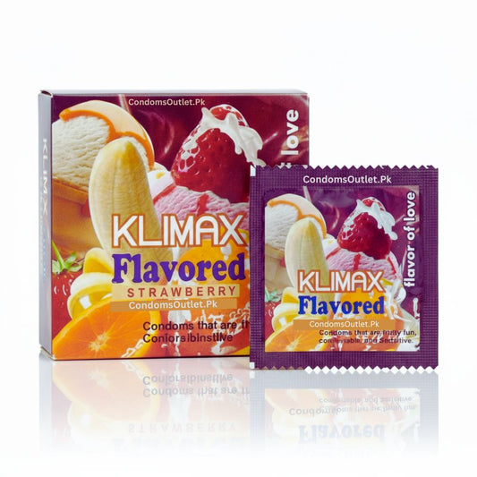 Klimax Strawberry Flavored Condoms (2 Pack) – Sweet Romance