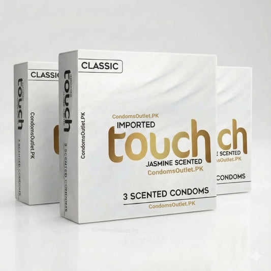 Touch Classic Condoms (6 Pack) – Jasmine Scented Smooth Fit Value Bundle Two Boxes