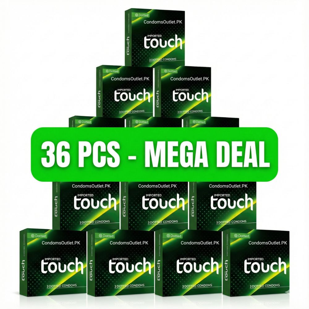 Touch Dotted Condoms (36 Pack) | Super Bachat Bundle | 12 x 3s