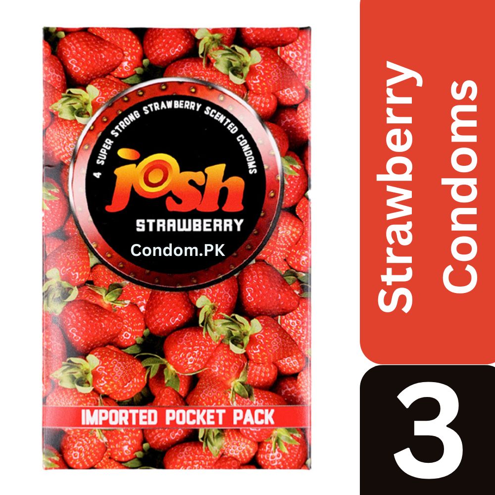 Josh Strawberry Condoms 3s